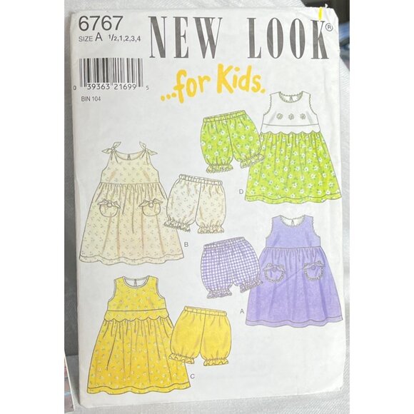 Sewing Patterns Toddler Girls Dresses Bloomers Adorable Variety Lot of 5 - Picture 3 of 6